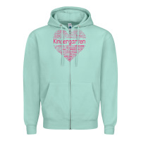 Seafoam cute love heart kindergarten teacher valentines day womens Zipper Hoodie - linhVisuals