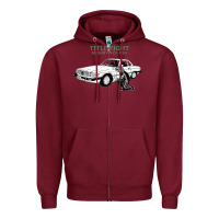 Burgundy Title Fight Trending Zipper Hoodie - linhVisuals
