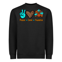 Black peace love thankful Heavyweight Sweatshirt - JahusDesignShop