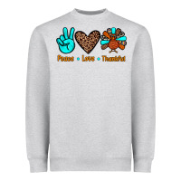 Heather Grey peace love thankful Heavyweight Sweatshirt - JahusDesignShop