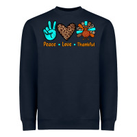 Navy peace love thankful Heavyweight Sweatshirt - JahusDesignShop
