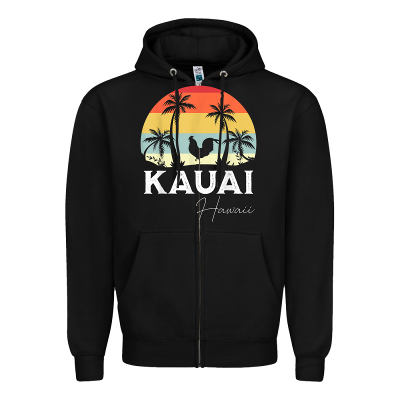 Kauai Hawaii Chicken Lover Souvenir T Shirt Zipper Hoodie by linhVisuals | Teevron
