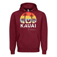 Burgundy kauai hawaii chicken lover souvenir t shirt Zipper Hoodie - linhVisuals