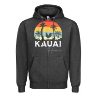 Charcoal Heather kauai hawaii chicken lover souvenir t shirt Zipper Hoodie - linhVisuals