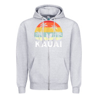 Heather Grey kauai hawaii chicken lover souvenir t shirt Zipper Hoodie - linhVisuals
