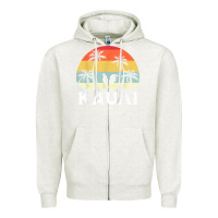 Oatmeal Heather kauai hawaii chicken lover souvenir t shirt Zipper Hoodie - linhVisuals