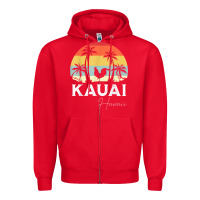 Red kauai hawaii chicken lover souvenir t shirt Zipper Hoodie - linhVisuals