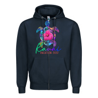 Navy kauai hawaii vacation 2022 sea turtle flower tropical t shirt Zipper Hoodie - linhVisuals