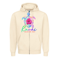Sandshell kauai hawaii vacation 2022 sea turtle flower tropical t shirt Zipper Hoodie - linhVisuals