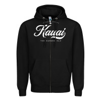 Black kauai hawaii vintage retro t shirt Zipper Hoodie - linhVisuals