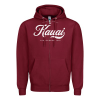 Burgundy kauai hawaii vintage retro t shirt Zipper Hoodie - linhVisuals