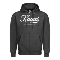 Charcoal Heather kauai hawaii vintage retro t shirt Zipper Hoodie - linhVisuals