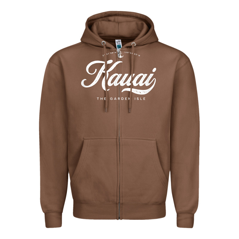 Kauai Hawaii Vintage Retro T Shirt Zipper Hoodie by linhVisuals | Teevron