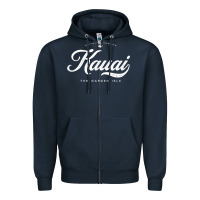 Navy kauai hawaii vintage retro t shirt Zipper Hoodie - linhVisuals