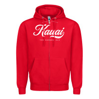 Red kauai hawaii vintage retro t shirt Zipper Hoodie - linhVisuals