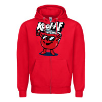 Red Kool-Af Zipper Hoodie - linhVisuals