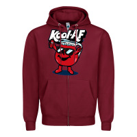 Burgundy Kool-Af Zipper Hoodie - linhVisuals