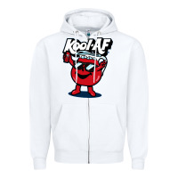 White Kool-Af Zipper Hoodie - linhVisuals