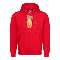 Red Pineapple Onesie Zipper Hoodie - linhVisuals