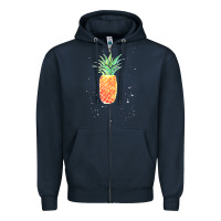 Navy Pineapple Onesie Zipper Hoodie - linhVisuals