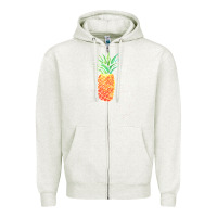 Oatmeal Heather Pineapple Onesie Zipper Hoodie - linhVisuals