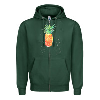 Sports Green Pineapple Onesie Zipper Hoodie - linhVisuals