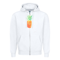 White Pineapple Onesie Zipper Hoodie - linhVisuals