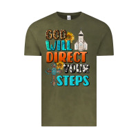 Vintage Olive God Will Direct Your Steps Vintage Tee - BundleAndBundleShop