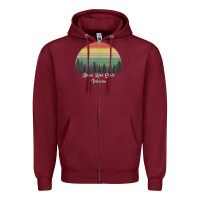 Burgundy deam lake state Zipper Hoodie - linhVisuals