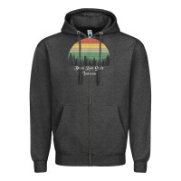 Charcoal Heather deam lake state Zipper Hoodie - linhVisuals