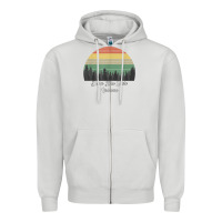 Dove Grey deam lake state Zipper Hoodie - linhVisuals