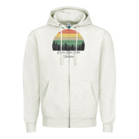 Oatmeal Heather deam lake state Zipper Hoodie - linhVisuals
