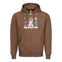 Chestnut cute unicorn christmas shirt kid girls women deer santa xmas 1 Zipper Hoodie - linhVisuals