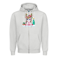 Dove Grey cute unicorn christmas shirt kid girls women deer santa xmas 1 Zipper Hoodie - linhVisuals