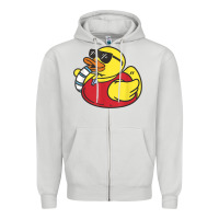Dove Grey lifeguard rubber duck t shirt Zipper Hoodie - linhVisuals