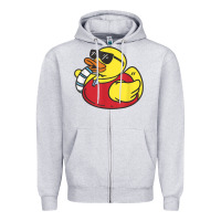 Heather Grey lifeguard rubber duck t shirt Zipper Hoodie - linhVisuals