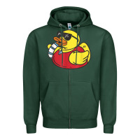 Sports Green lifeguard rubber duck t shirt Zipper Hoodie - linhVisuals