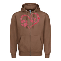 Chestnut funny valentine day gift t  shirt paw print heart dog cat owner lover Zipper Hoodie - linhVisuals