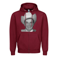 Burgundy profile ernest tubb famous Zipper Hoodie - linhVisuals