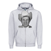 Heather Grey profile ernest tubb famous Zipper Hoodie - linhVisuals