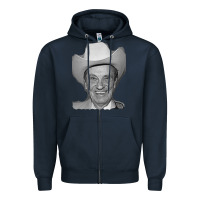 Navy profile ernest tubb famous Zipper Hoodie - linhVisuals