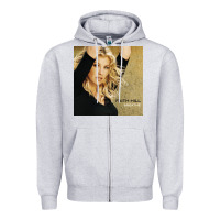 Heather Grey faith hill   breathe Zipper Hoodie - linhVisuals