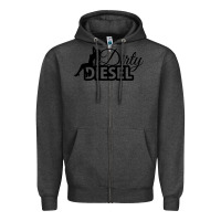 Charcoal Heather Dirty Diesel Sexy Zipper Hoodie - linhVisuals
