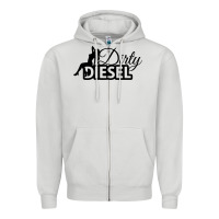 Dove Grey Dirty Diesel Sexy Zipper Hoodie - linhVisuals