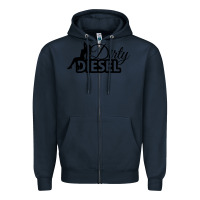 Navy Dirty Diesel Sexy Zipper Hoodie - linhVisuals