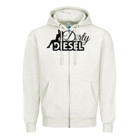 Oatmeal Heather Dirty Diesel Sexy Zipper Hoodie - linhVisuals