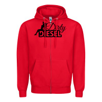 Red Dirty Diesel Sexy Zipper Hoodie - linhVisuals