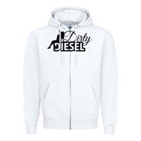 White Dirty Diesel Sexy Zipper Hoodie - linhVisuals