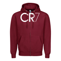 Burgundy Cristiano CR7 Zipper Hoodie - linhVisuals