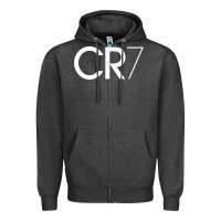 Charcoal Heather Cristiano CR7 Zipper Hoodie - linhVisuals